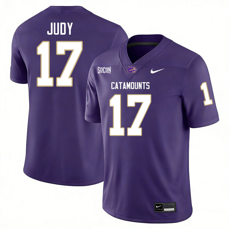 Western Carolina Catamounts #17 Bennett Judy College Football Jerseys,Uniforms-Purple
